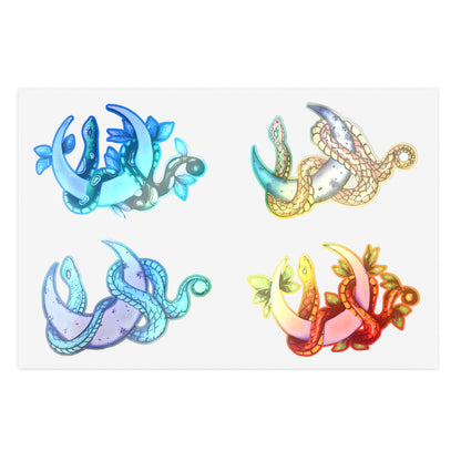 Snake and Moon Sticker Sheet
