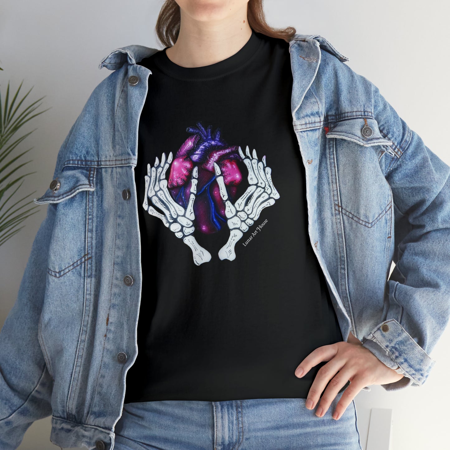 Skelly Hands Holding Heart Tee
