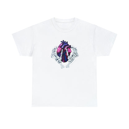 Skelly Hands Holding Heart Tee