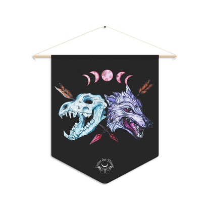 Blood Moon Wolf Pennant