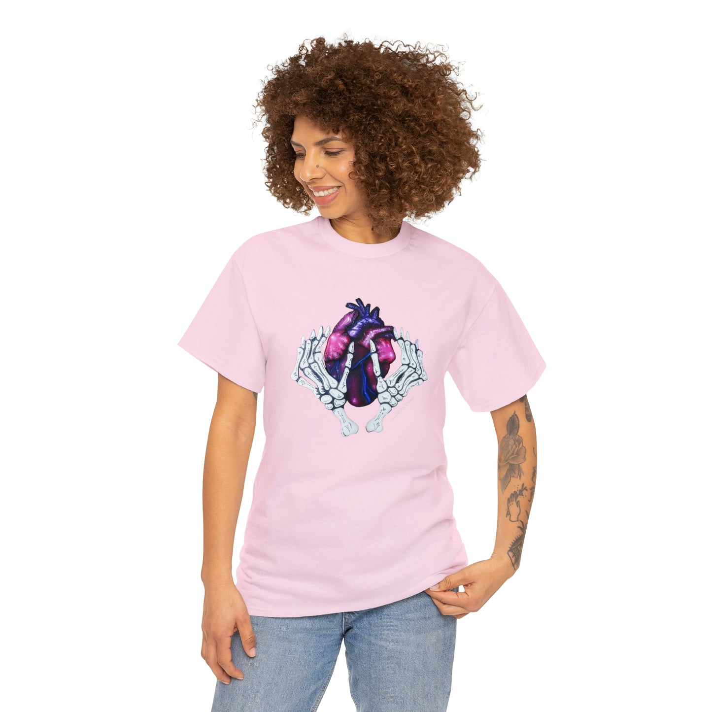 Skelly Hands Holding Heart Tee
