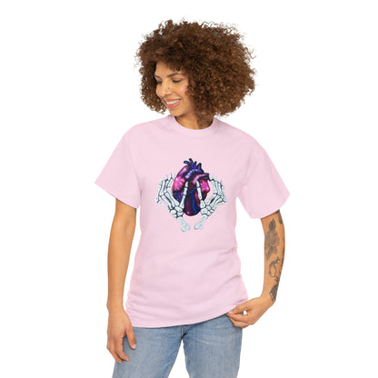 Skelly Hands Holding Heart Tee