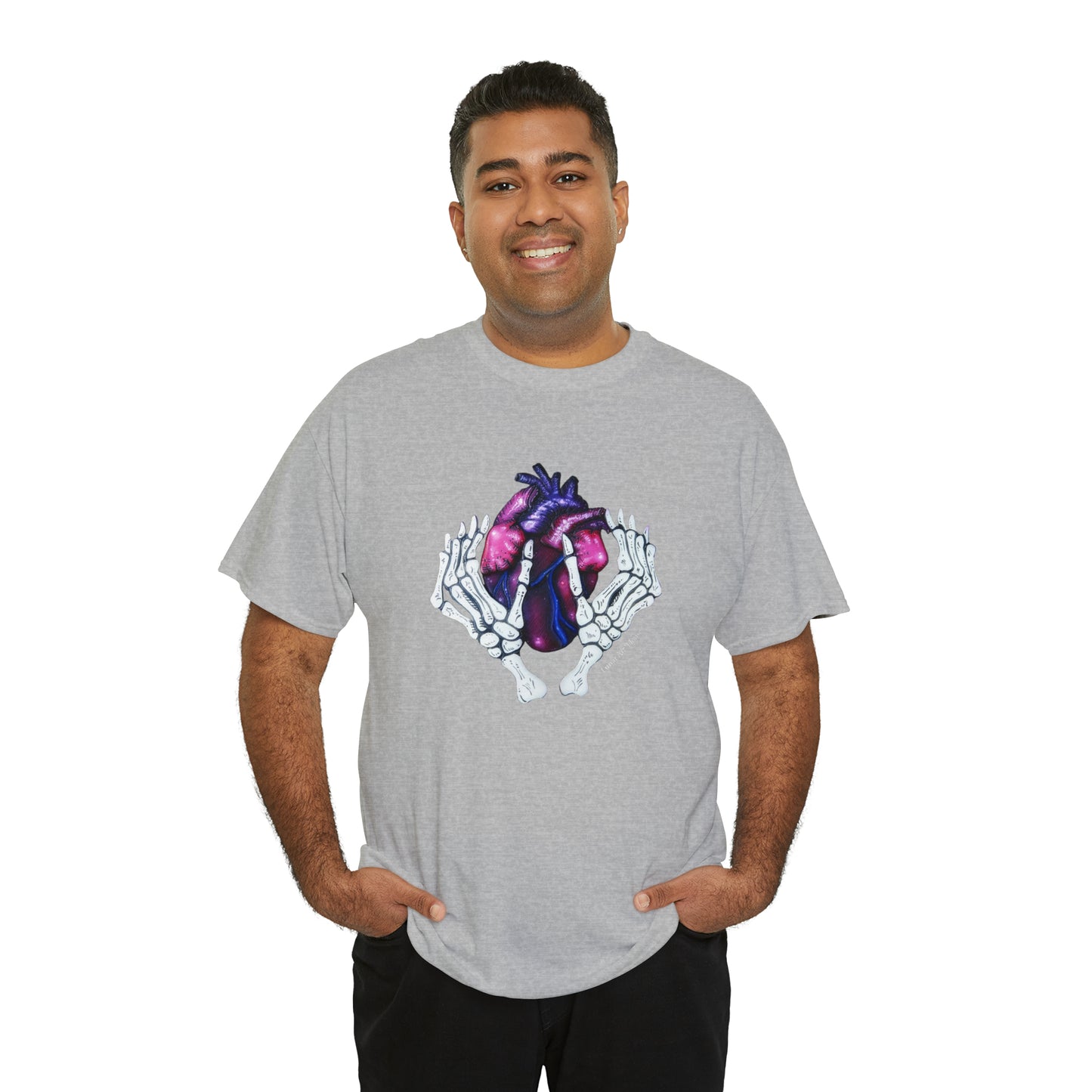 Skelly Hands Holding Heart Tee