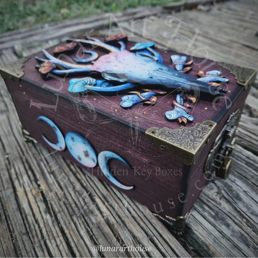Deer Skull Hidden Key Box