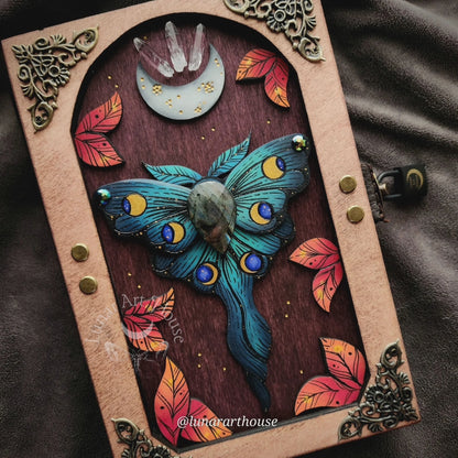 Autumn Luna Moth Hidden Key Journal Made to Order