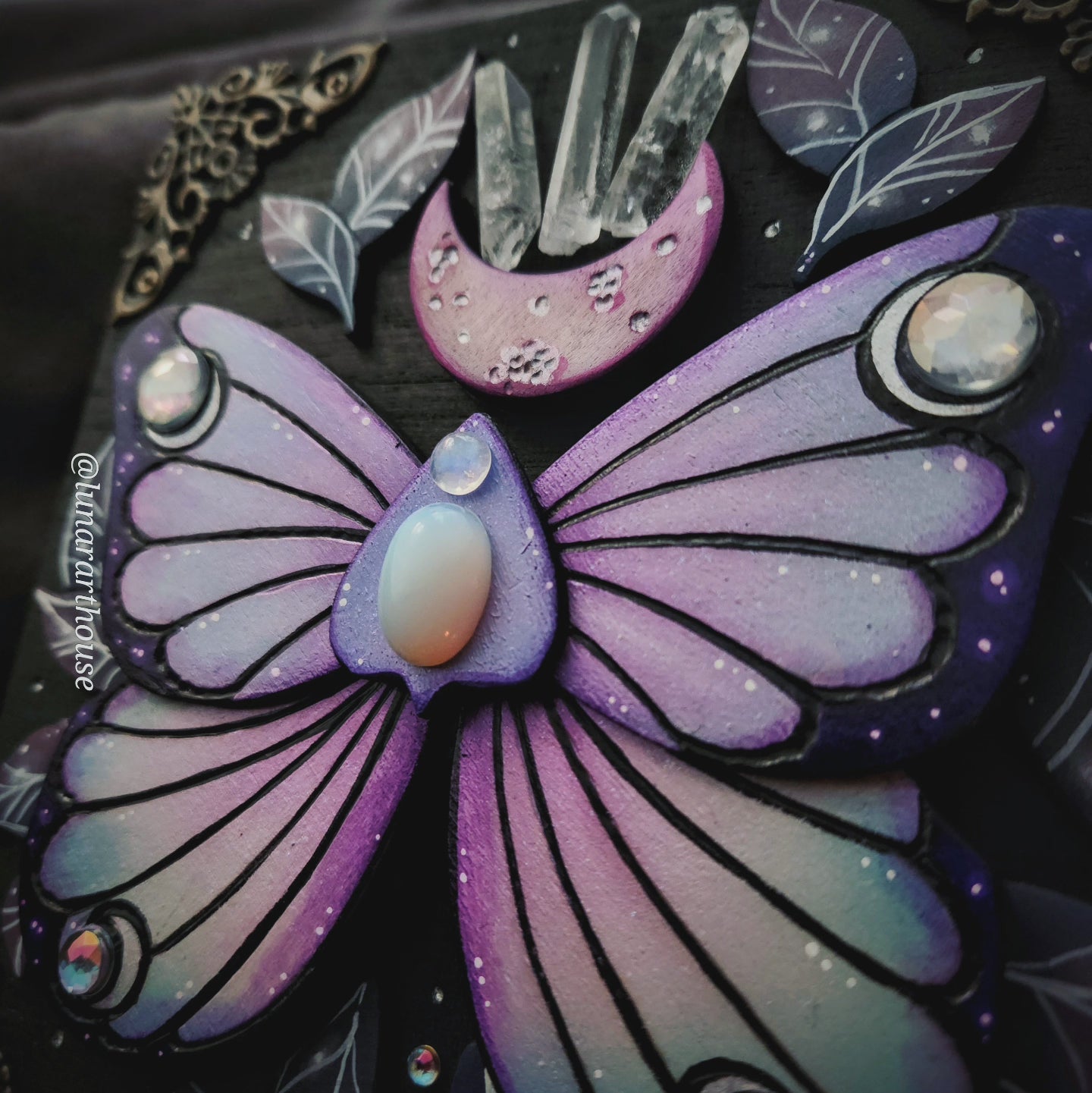 Iridescent Butterfly Hidden Key Box