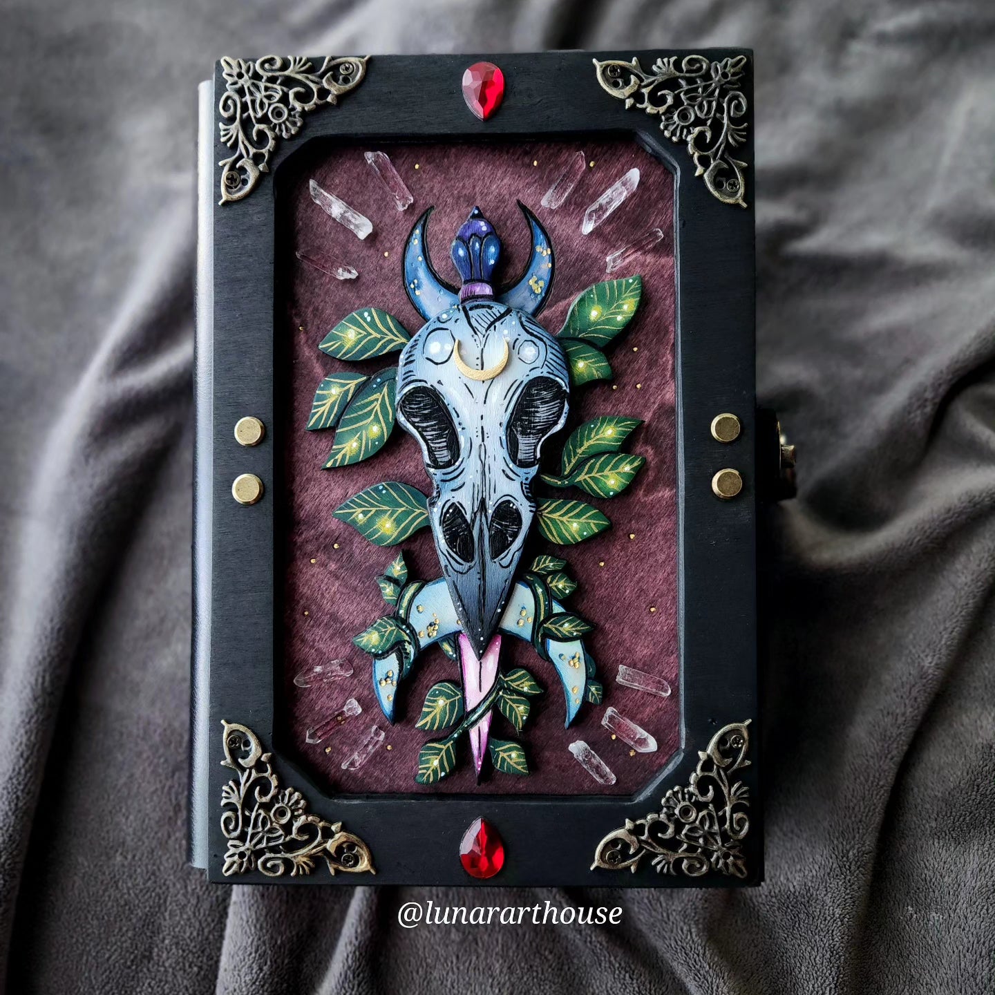 Bird Skull Hidden Key Journal Made to Order – Lunar Art House