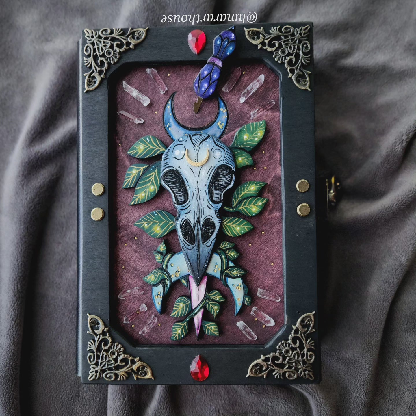 Bird Skull Hidden Key Journal Made to Order