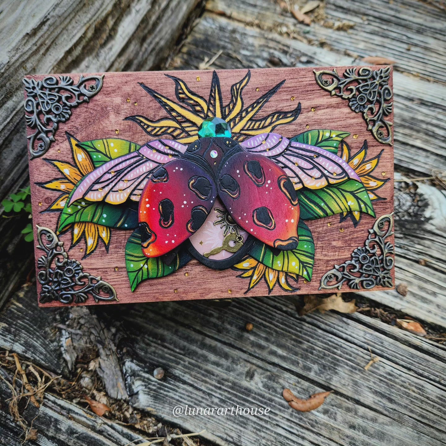 Ladybug Hidden Key Box