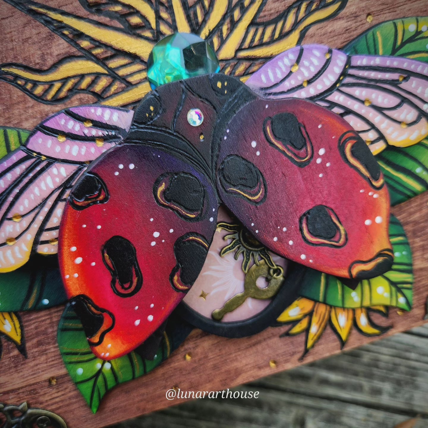 Ladybug Hidden Key Box