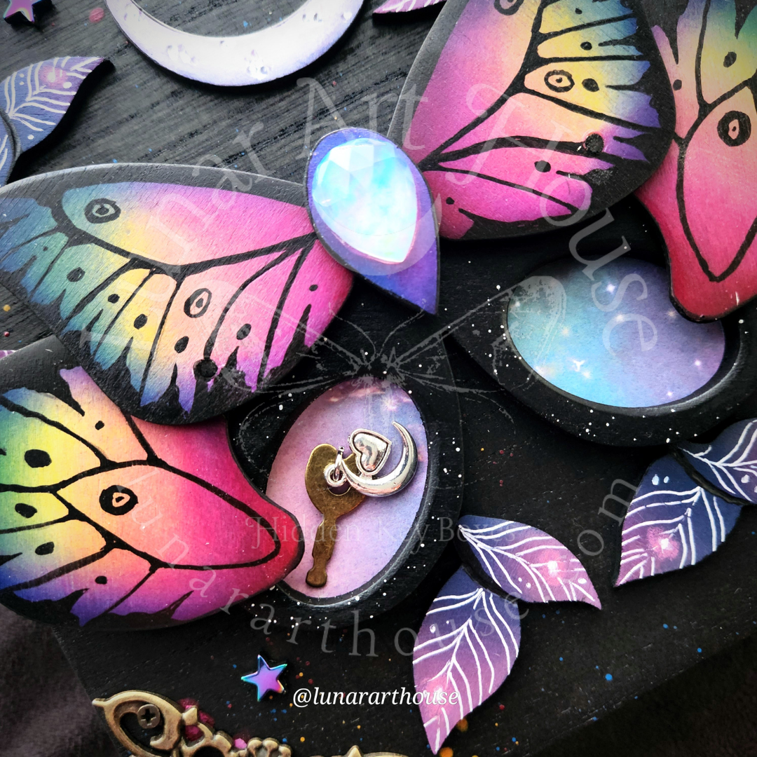 Rainbow Butterfly Hidden Key Box