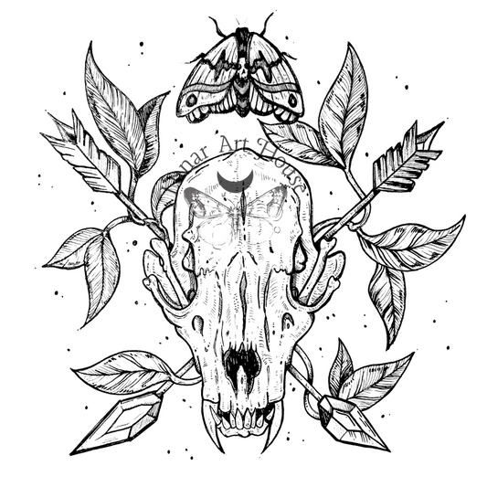 Wolf Skull Coloring Page