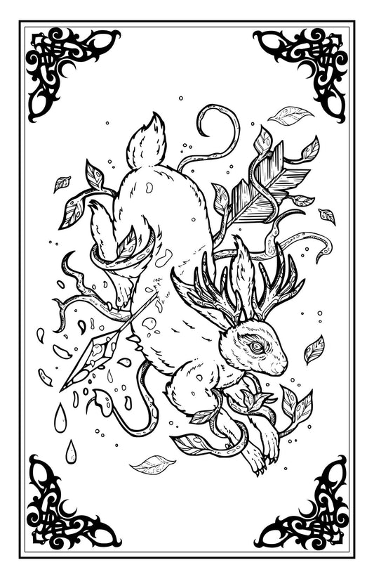 Jackalope Coloring Page