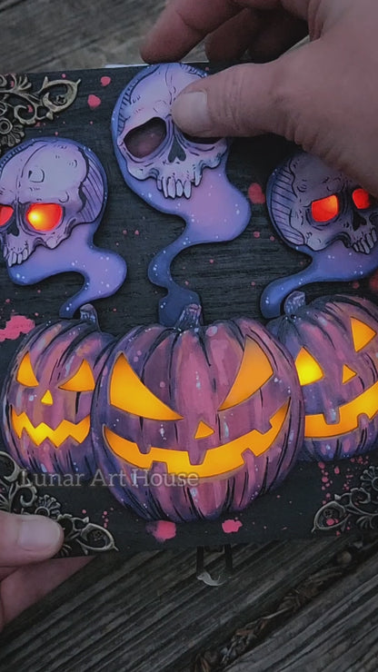 PRE ORDER✨️Light Up🎃Jack-O-Lantern Hidden Key Box™