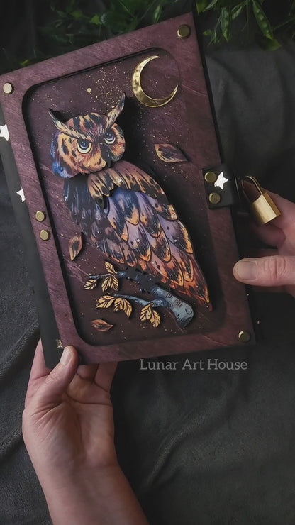 Autumn Owl Hidden Key Journal Printed Edition