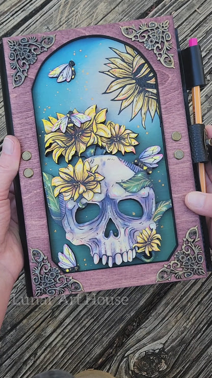 Sunflower Skull Hidden Key Journal™