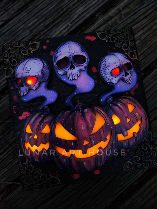 PRE ORDER✨️Light Up🎃Jack-O-Lantern Hidden Key Box™
