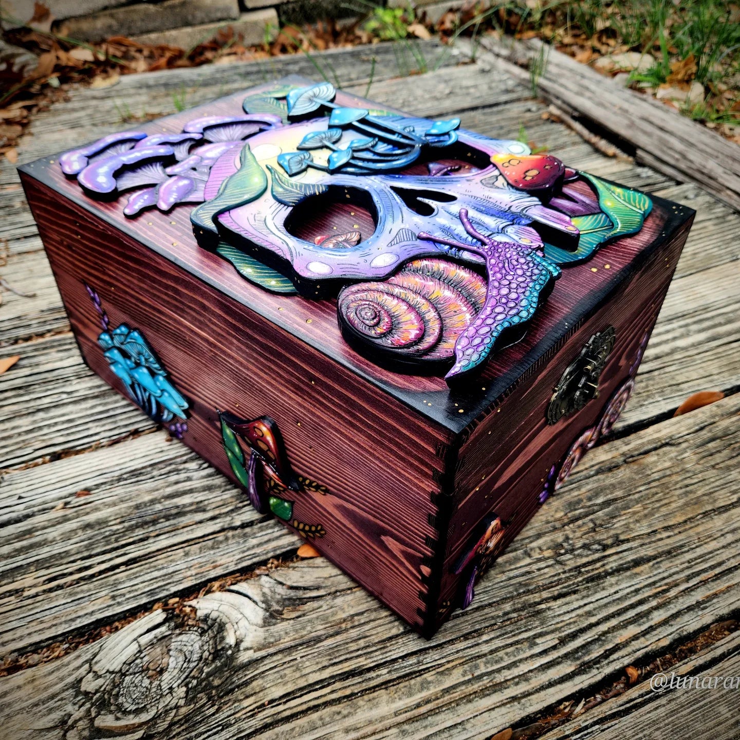 Skull and Nature Hidden Key Box Made to Order – Lunar Art House