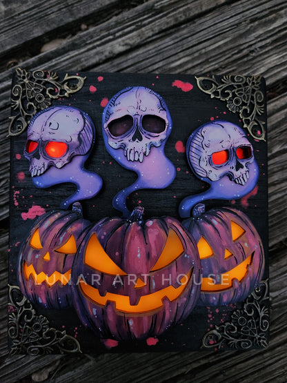 PRE ORDER✨️Light Up🎃Jack-O-Lantern Hidden Key Box™
