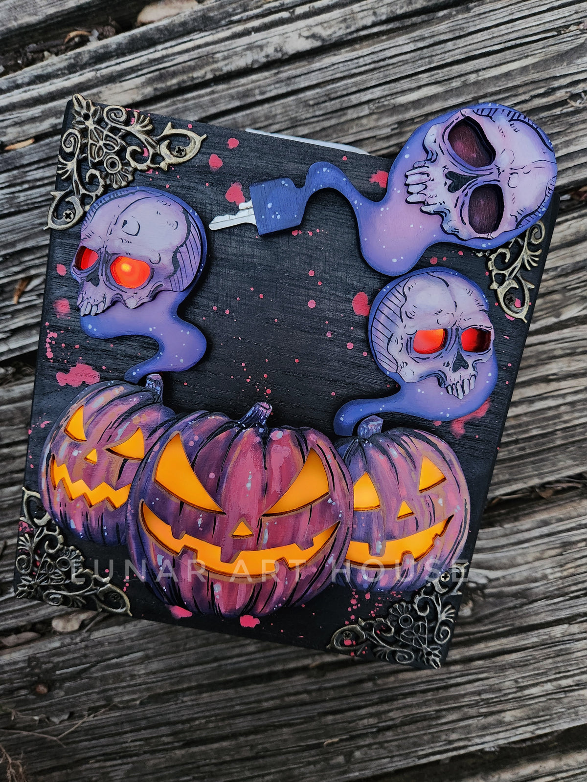 PRE ORDER✨️Light Up🎃Jack-O-Lantern Hidden Key Box™