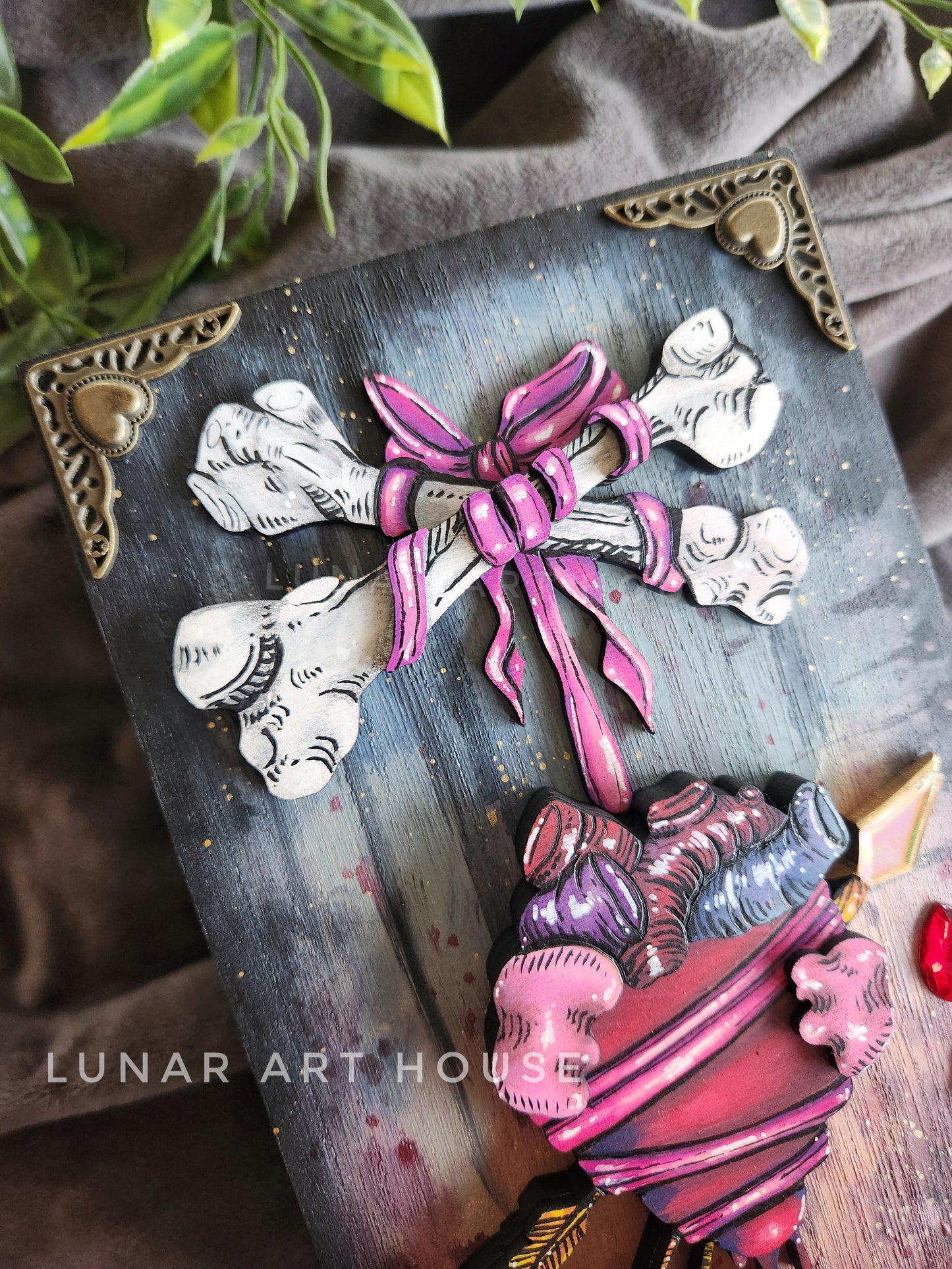 Heart & Bones Hidden Key Box