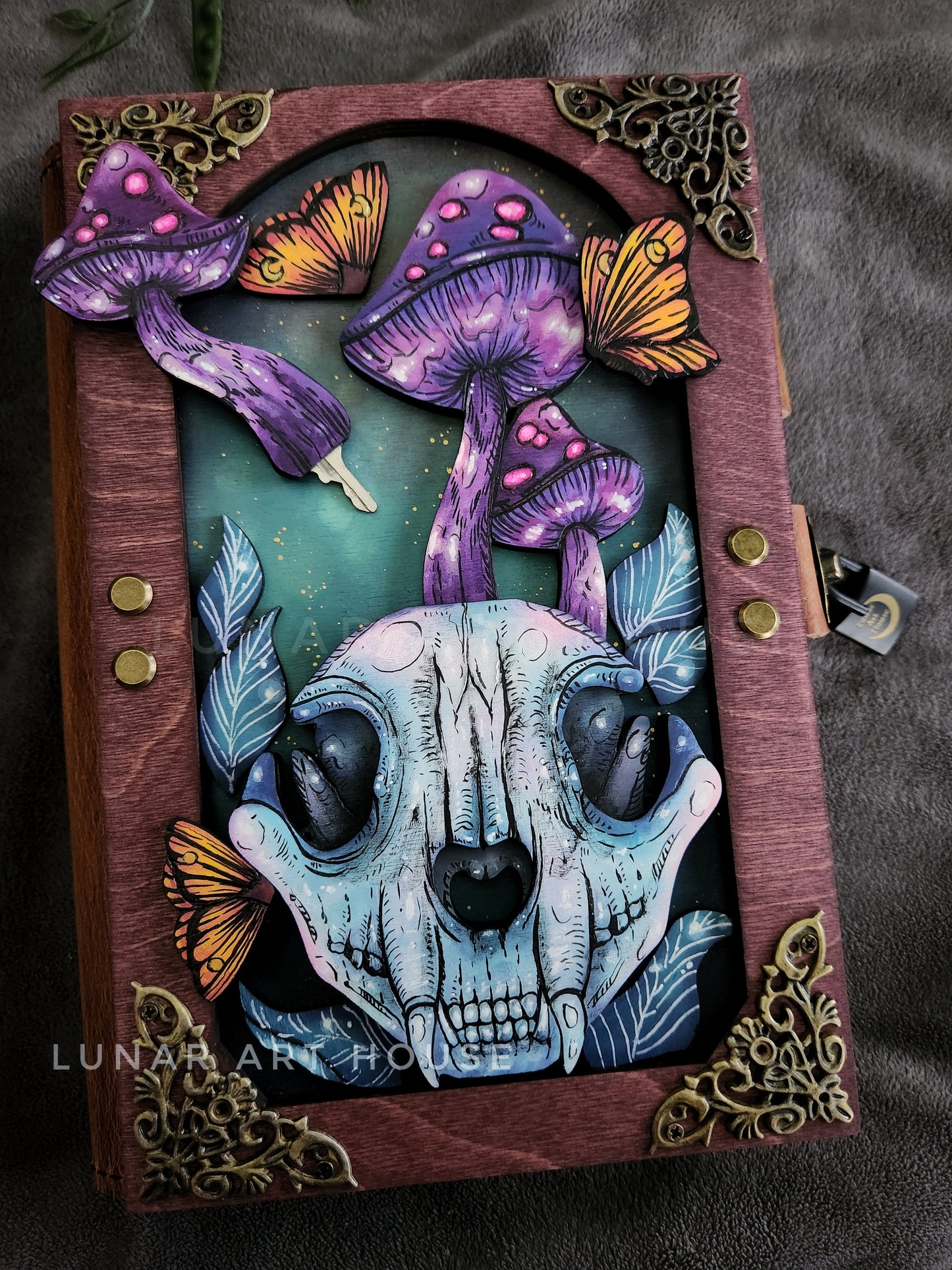 Cat Skull Hidden Key Journal