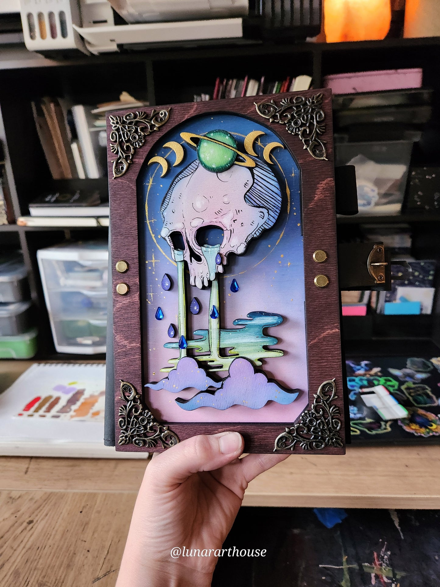 Sad Skull Hidden Key Journal.