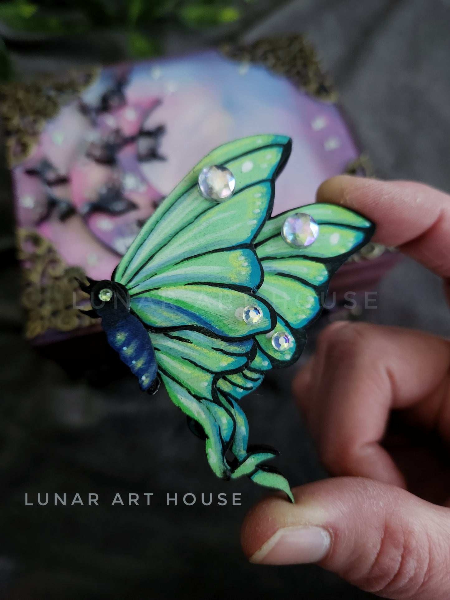 Small Moon Luna Hidden Key Box