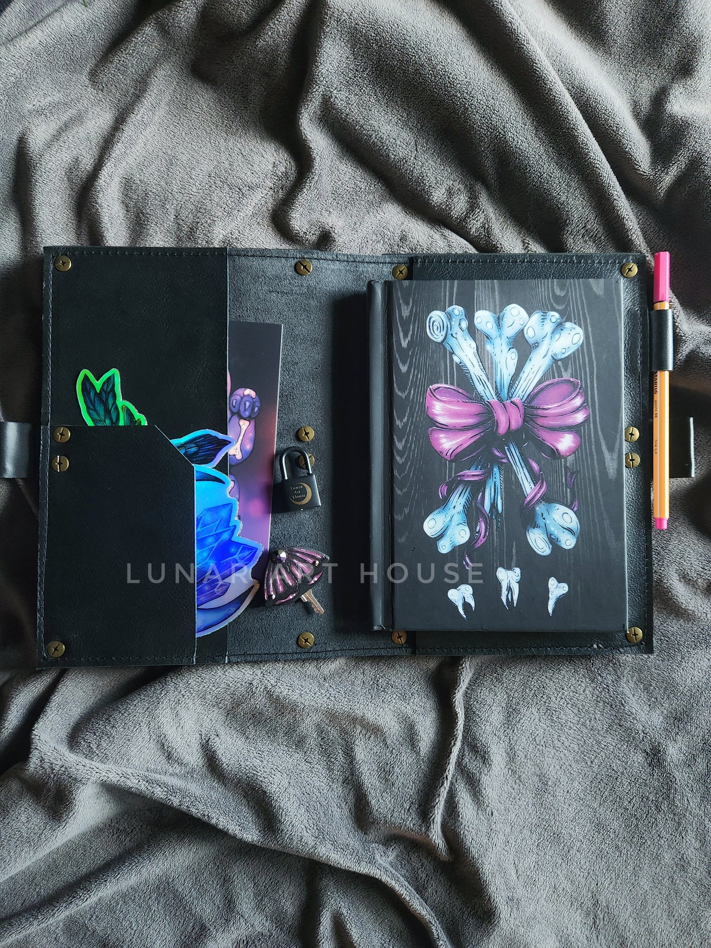 Bird Skull Hidden Key Journal