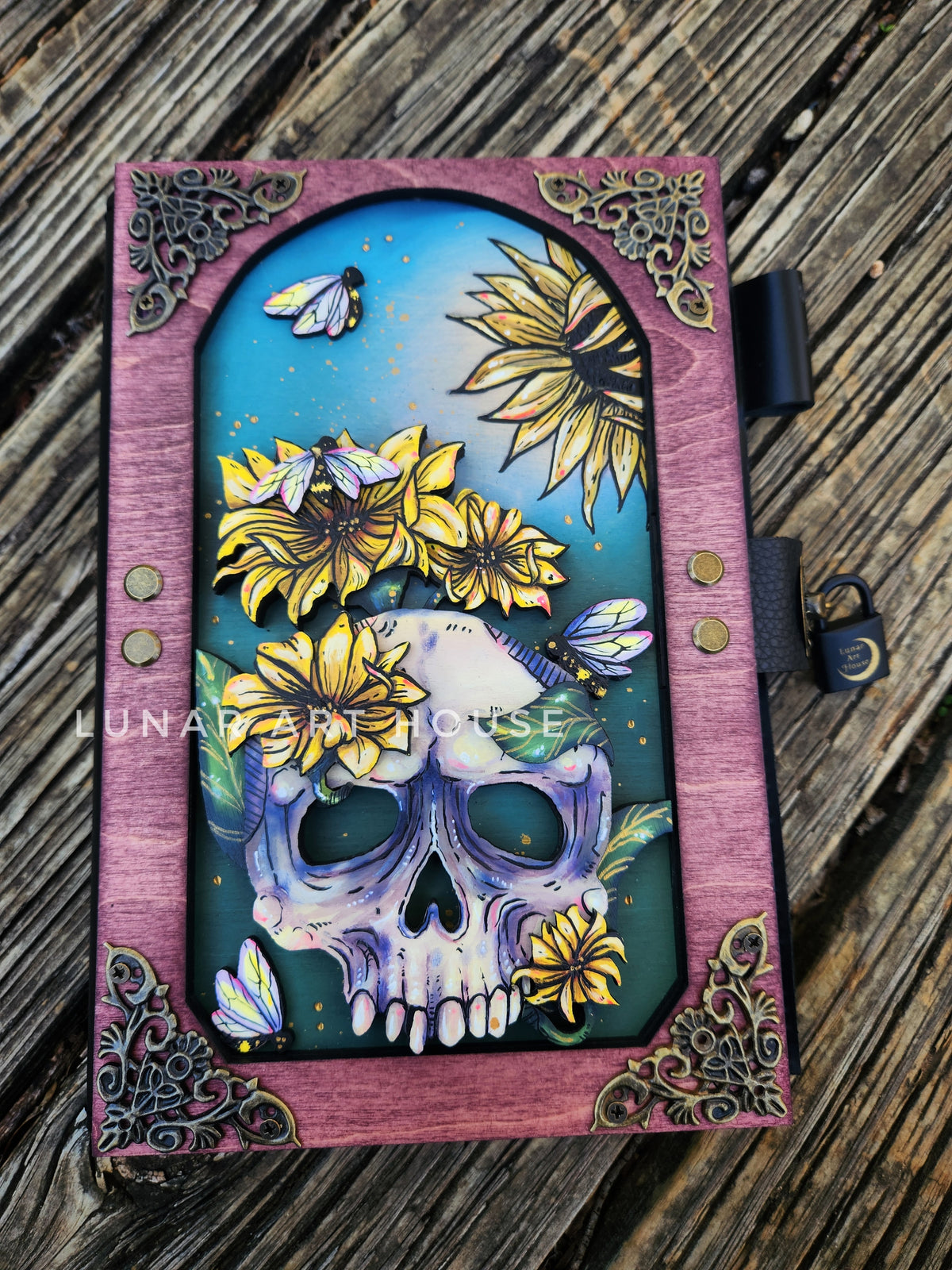 Sunflower Skull Hidden Key Journal™