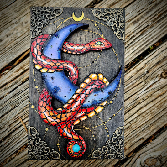 Orange Snake and Moon Hidden Key Box