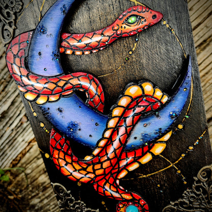 Orange Snake and Moon Hidden Key Box