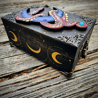 Orange Snake and Moon Hidden Key Box