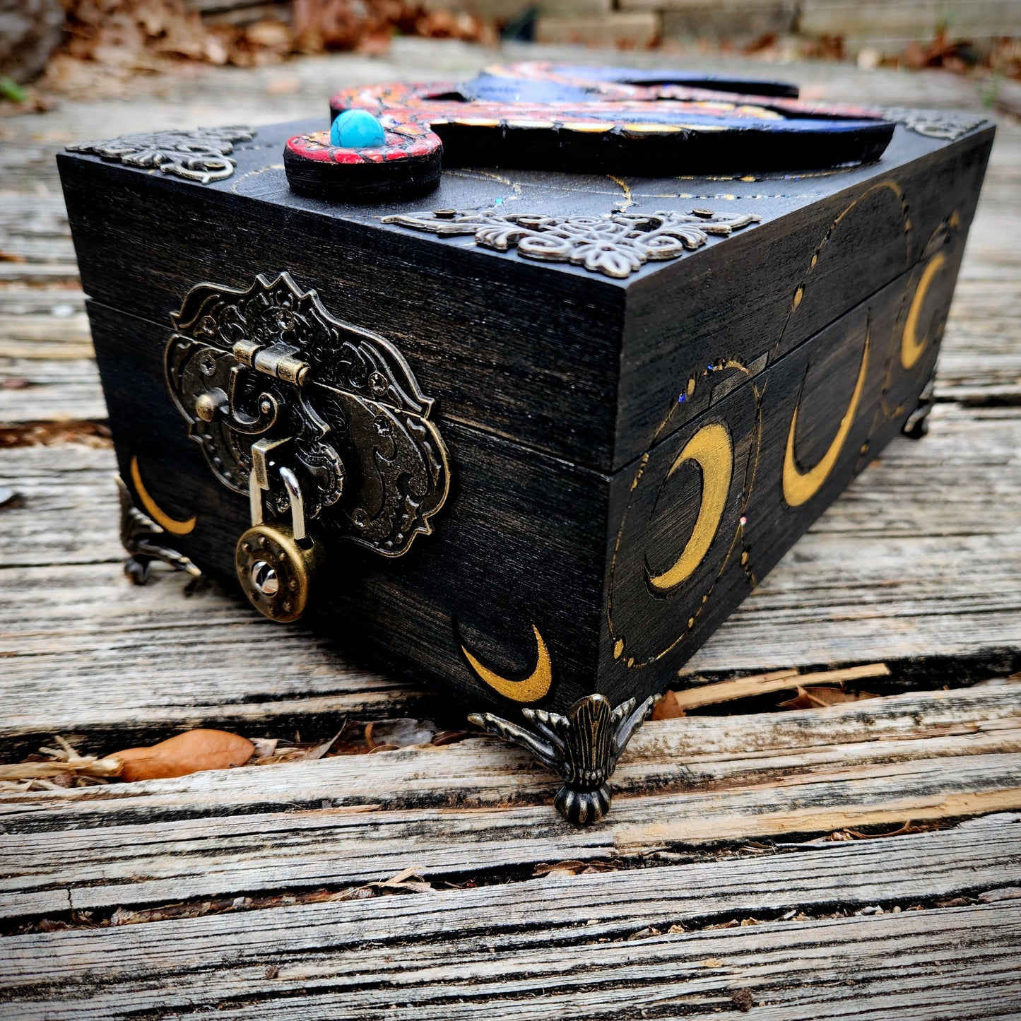 Orange Snake and Moon Hidden Key Box