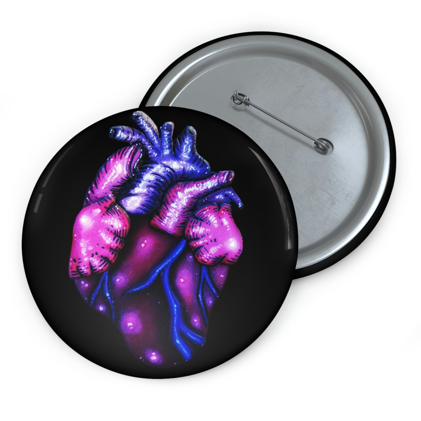 Anatomical Heart Button Pin